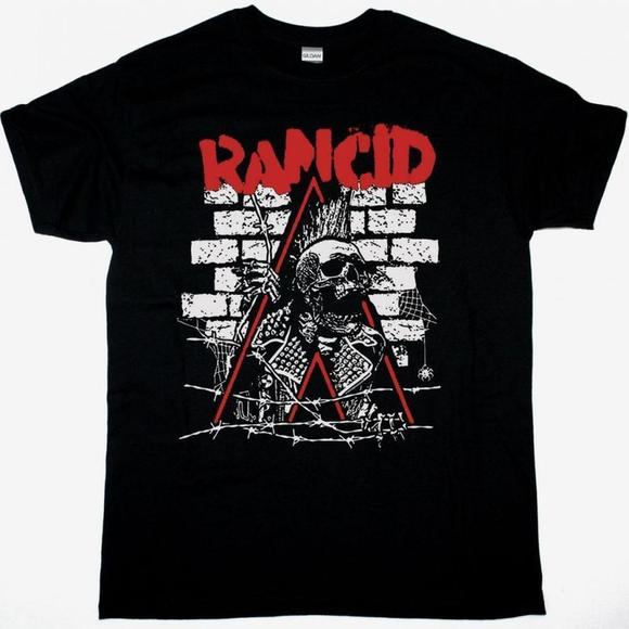 Tops - Rancid Crust Skele Tim Breakout New Black T Shirt